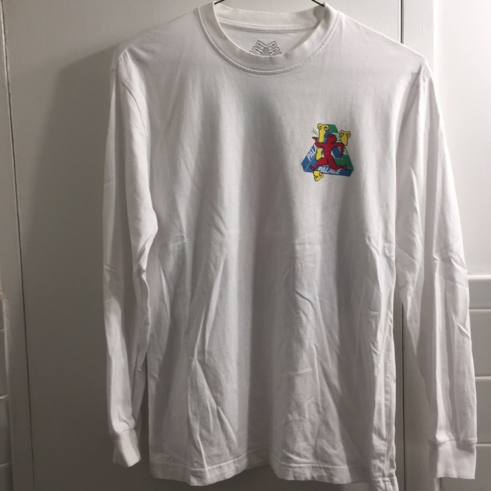 Palace Dancing Man Long Sleeve White Tee FW17